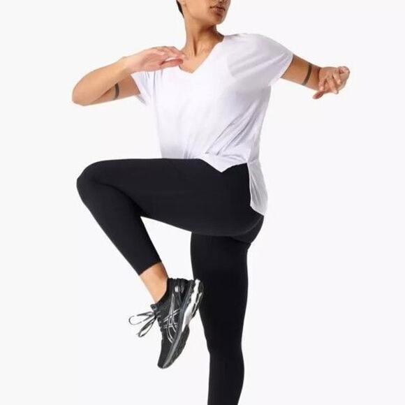 NEW Sweaty Betty Boyfriend V Neck Workout Tee White Gym T Shirt Womens XS - Picture 3 of 10